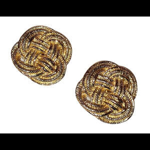 Givenchy Interlocking Rope Goldtone Earrings